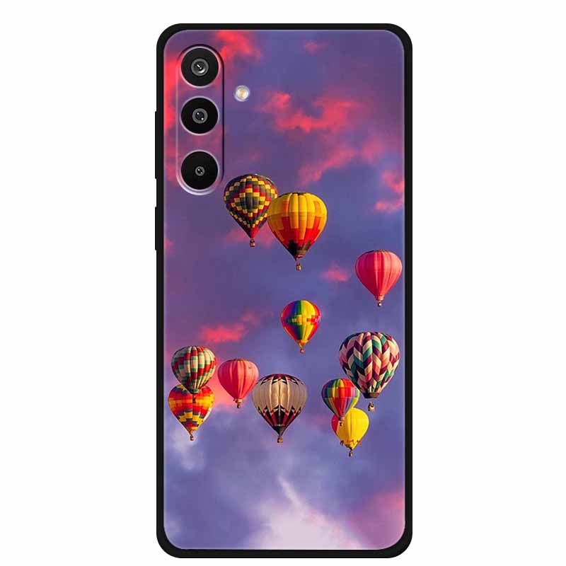 For Samsung Galaxy A36 5G Case Flowers Printed Silicone Phone Cases Cover for Samsung A26 5G TPU Shells A 26 36 Black TPU Coques