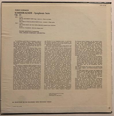 LP Record RIMSKYKORSAKOFF PIERRE MONTEUX L  Scheherazade STS15158 LONDON 1979 US Classical Used