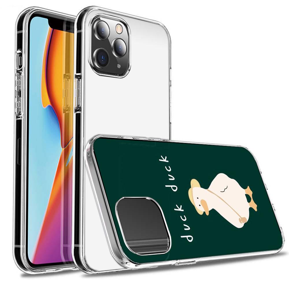 Cute Cartoon Duck Phone Case For Iphone 16E 15 Pro 14 Plus 17E 16 17 Pro Max Air 11 12 13 Mini Shockproof Capa Cute Cover TPU
