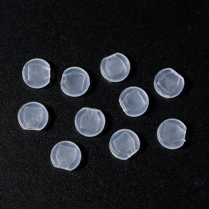 10pcs/lot Silicone Earring Clip Pad Cushion Transparent Earrings Plugs Anti-pain Pad for Jewelry Making Supplies DIY Accessories
