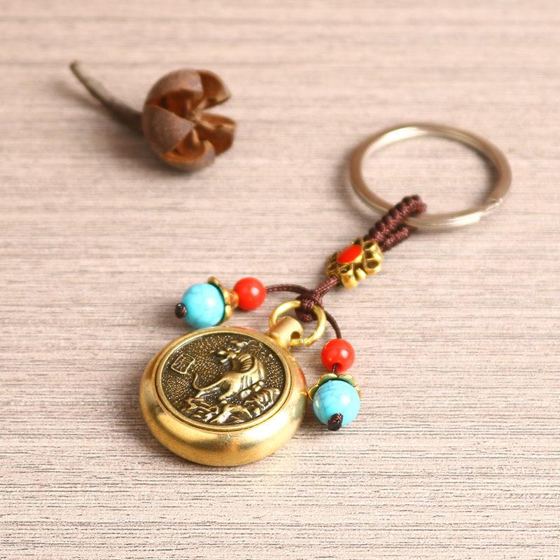 Horse Pendants Chinese Zodiac Keychain Vehicle Pendants 2026  Year Souvenir