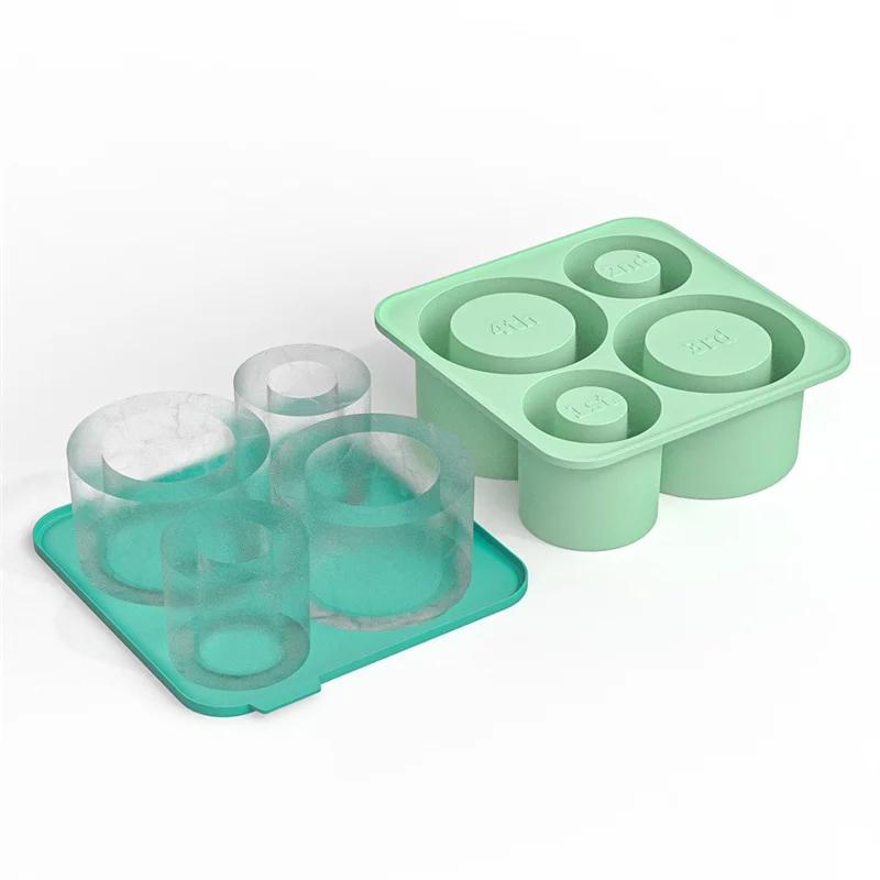 Summer Ice Cube Mould Trays Reusable for Stanley Tumblers Silicone Ice Making Beverage Cup Maker Ice Mold for Drink Juice Coffee