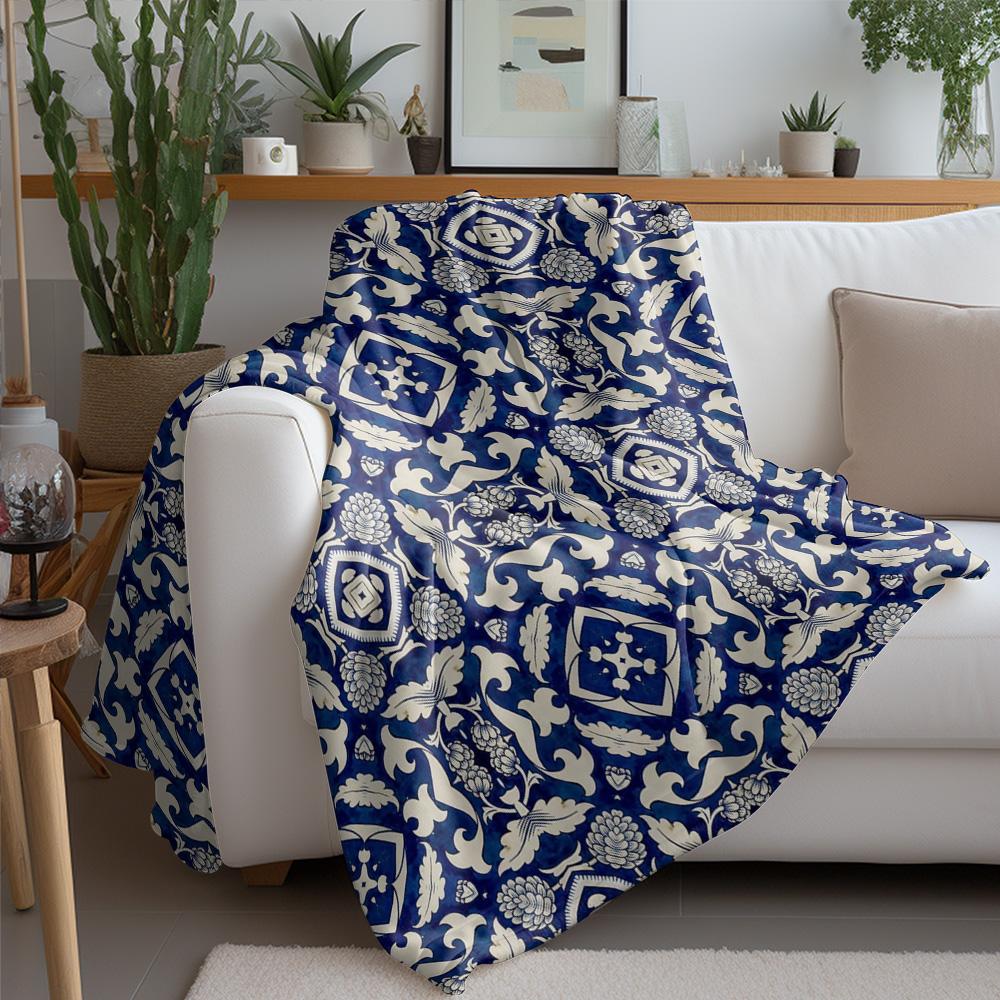 Decorative Paisley Floral Pattern Blanket Ethnic Boho Throw Rug Moroccan Style Cushion Cover Sofa Bed Bedspread