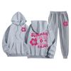 Autunno 2024 Set Felpe con Cappuccio da Donna Manica Lunga Felpe con Cappuccio+Pantaloni Sportivi Casual a Vita Alta con Coulisse Set 2 Pezzi Y2K