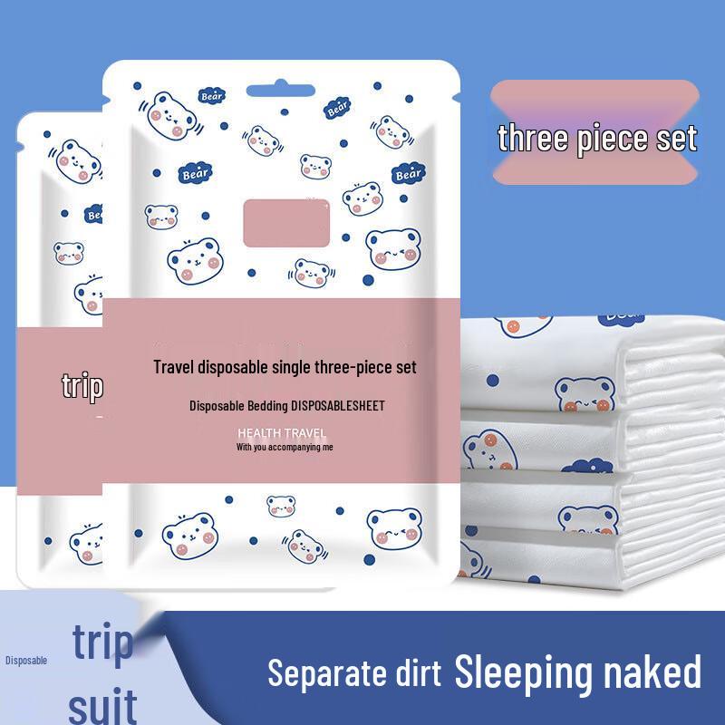 Printed Disposable Travel Bedding Set