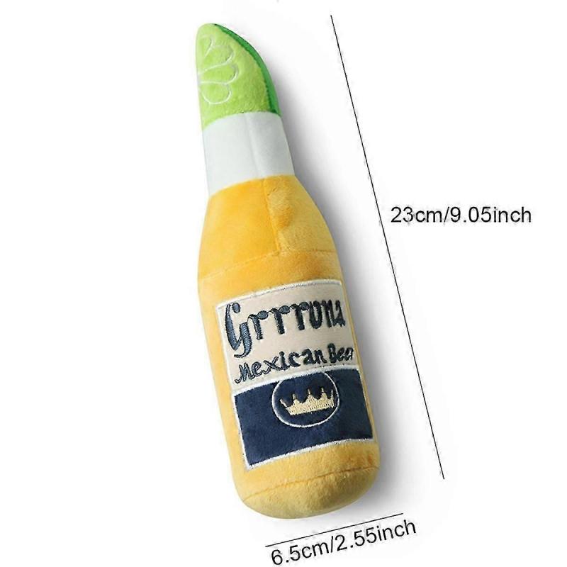 Hund Plüschtiere Haustier Quietschspielzeug Champagner Weinflasche Form Spielzeug Hund Beiß- Zähne Reinigen Kauspielzeug Interaktives Spielzeug,B