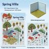 DIY Creative 3D Cartoon Landscape Stickers Spring Theme Wall Decals for Kids Bedroom Playroom Decor
