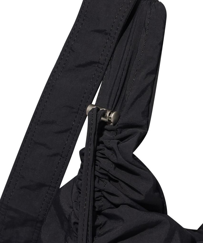 Covernat Woman Cloverheart New Shirring Hobo Crossbody Bag Black