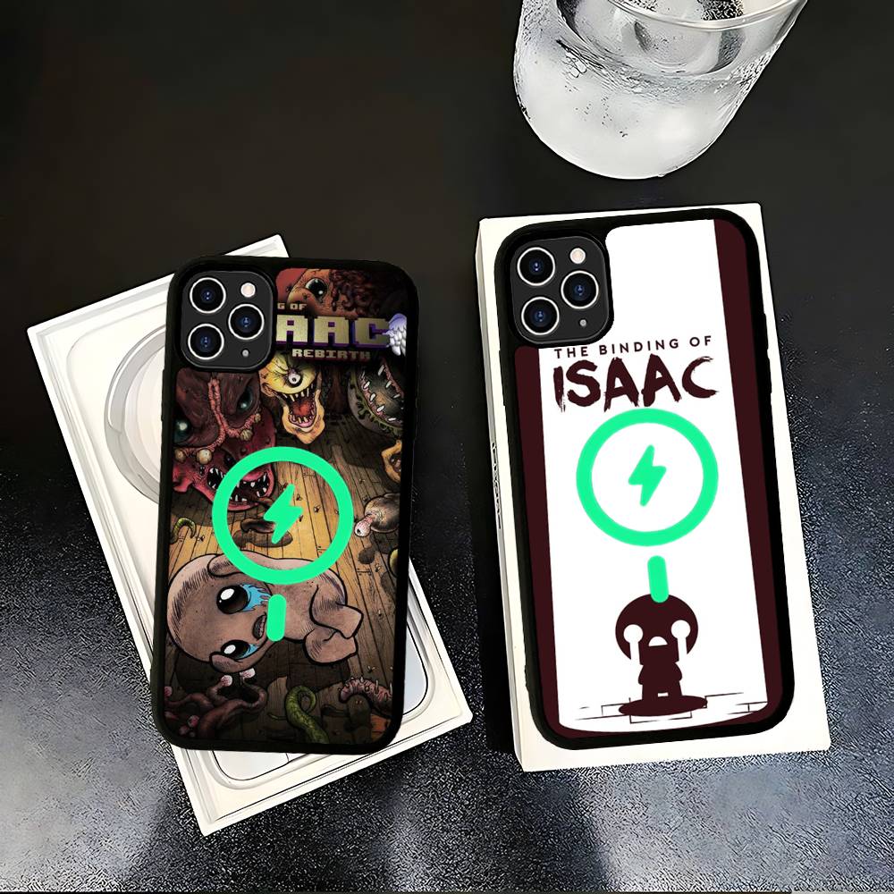 Classic Game The Binding Of Isaac Black For Magsafe Magnetic Phone Case For IPhone 16 15 17 Pro Max 11 12 13 14 Plus Cover