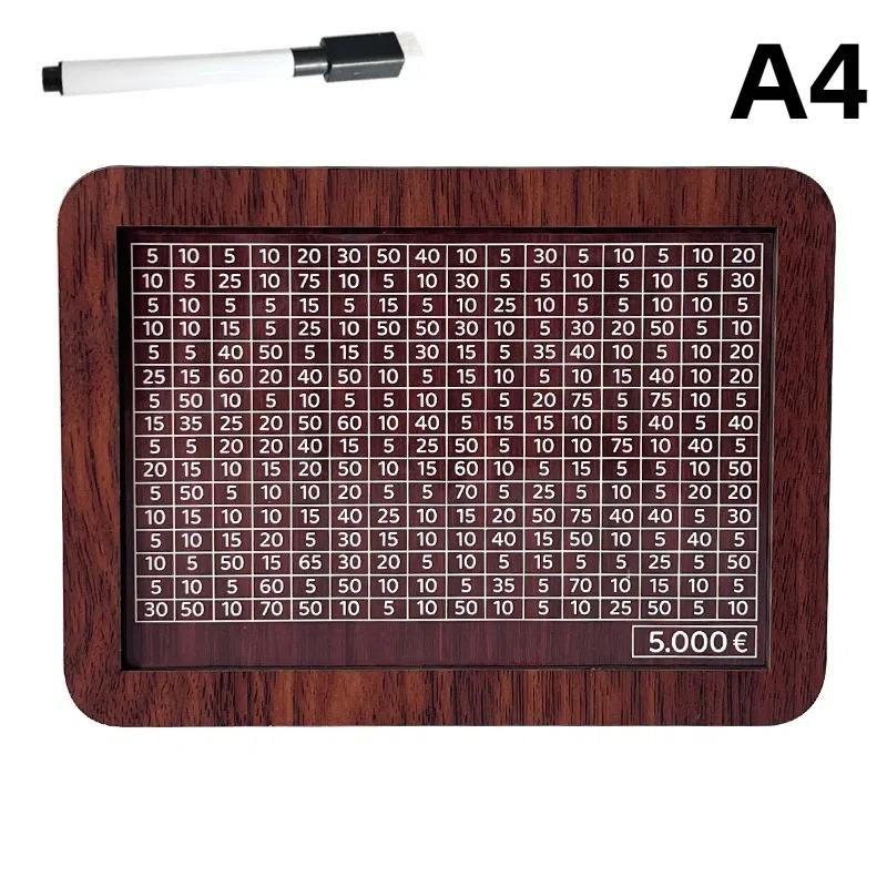 

Копилка деревянная копилка 1000/2000/3000/5000/10000 евро с копилкой многоразового использования с целью сбережения и коробками с числами A4