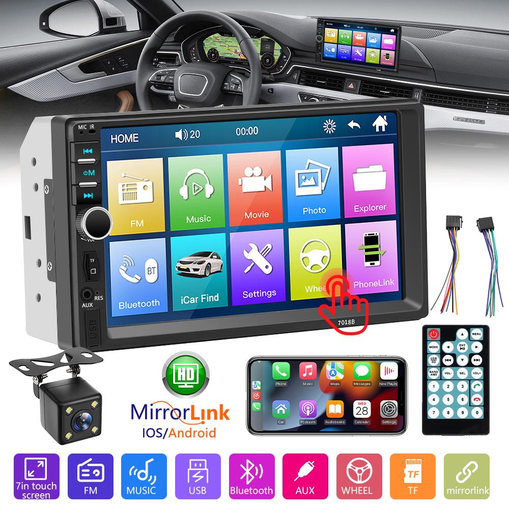 

Автомагнитола 7 HD Сенсорный экран Авторадио Мультимедийный плеер Авто Аудио USB Универсальная Автомобильная Стереосистема MP5 Поддержка Камеры заднего вида United States