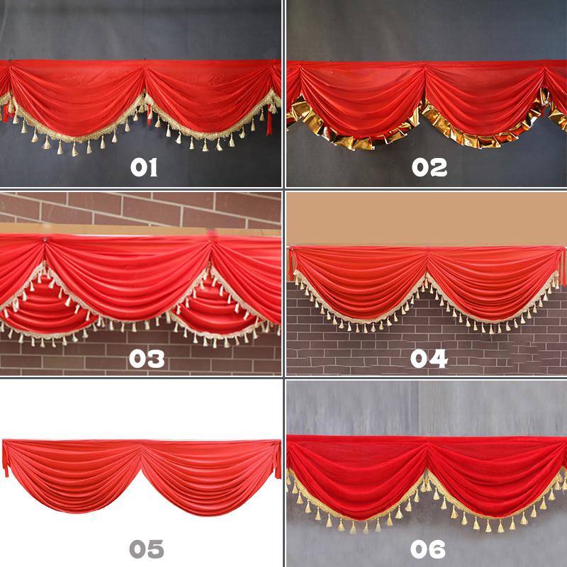 3M Wedding Background Curtain Swag Xmas Event Party Valance Curtain Drape Panel Wedding Backdrop Stage Background Decor
