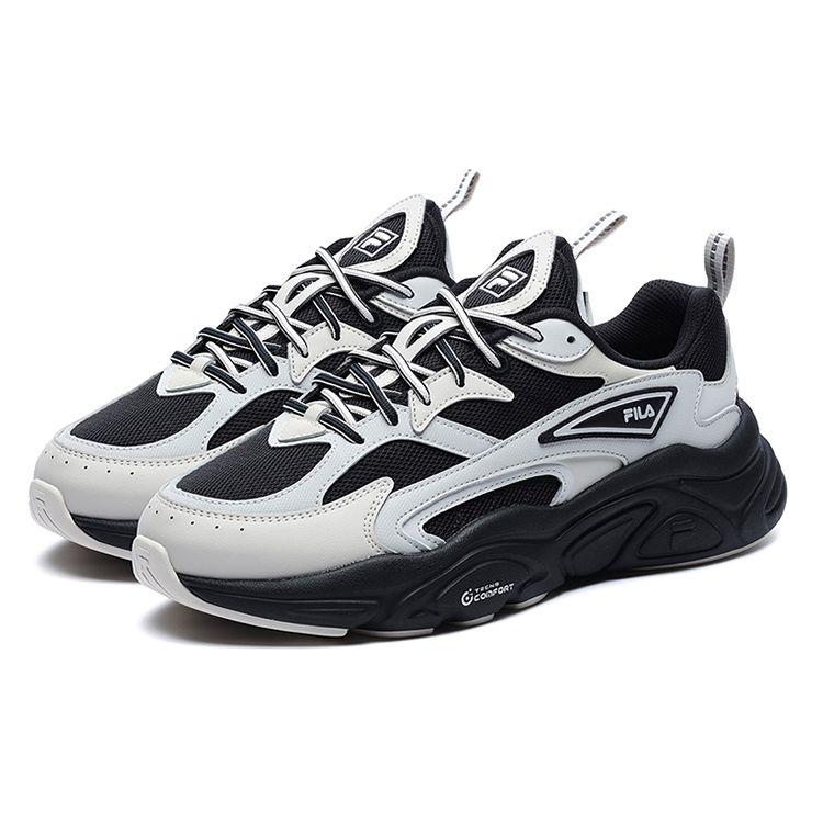 Fila Mars 1S Fabric Leather Low-Top Dad Sneakers Men Sneakers Black Gray F12M222125FPW