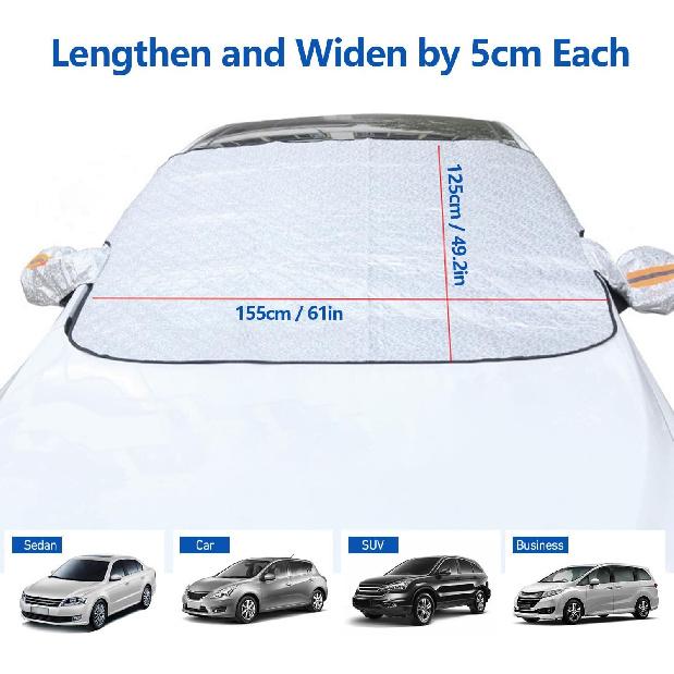 Windshield Cover For Winter Ice/Snow/Frost, Heavy Duty Ultra Thick Protective Windscreen Cover, Snow Ice Frost Dust Water Resistent, Pefect For Car