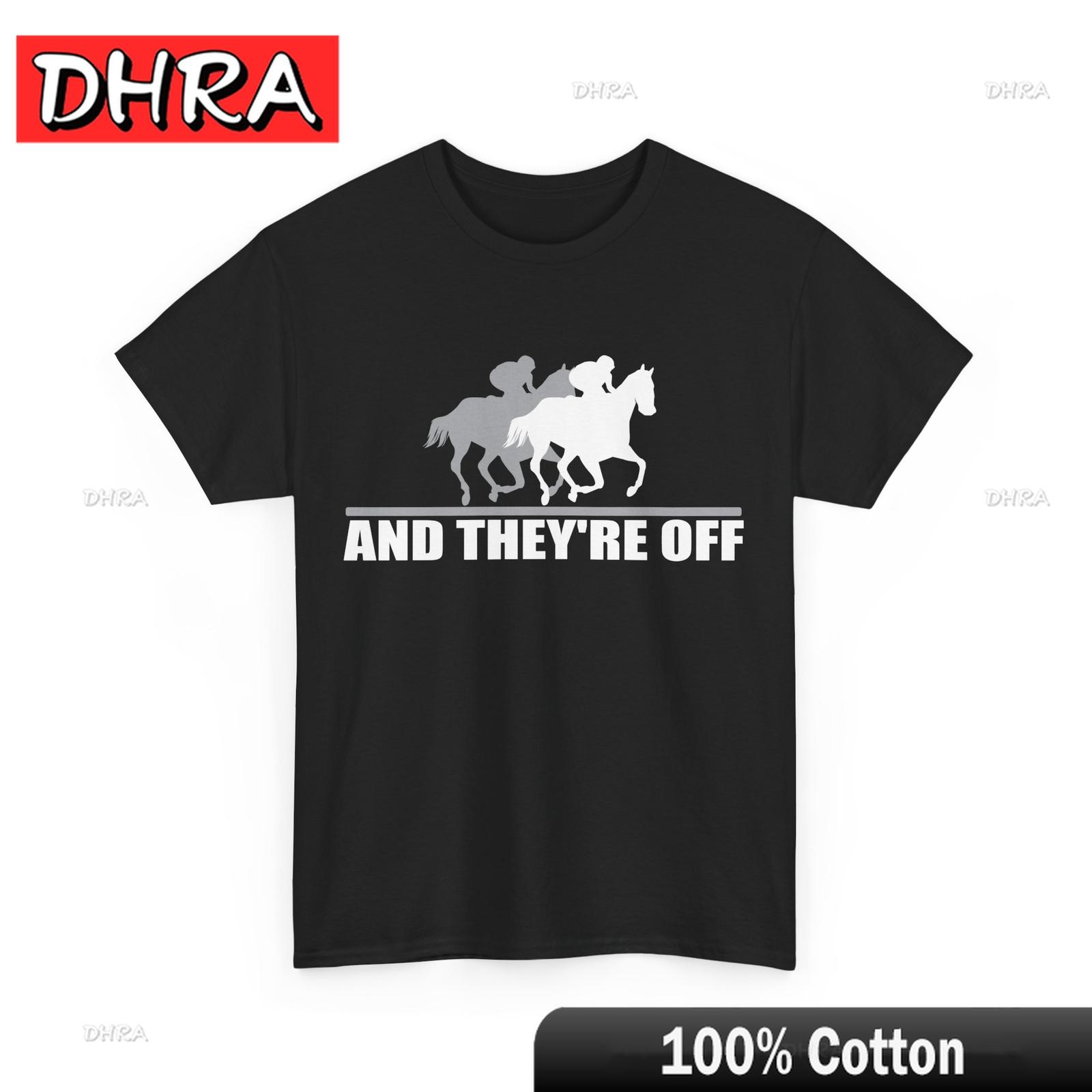 

Horse Racing Kentucky Shirt Horse Riding Lovers Derby Day and They re Off Shirt Woman Comfy Simple Unique Shirt Cotton Printed 4XL