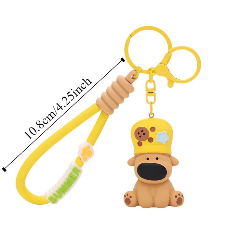 Anti-Lost Dog Animal Key Pendant Hanging Cartoon Dog Key Ring Cute Little Dog Keychain  Small Gifts