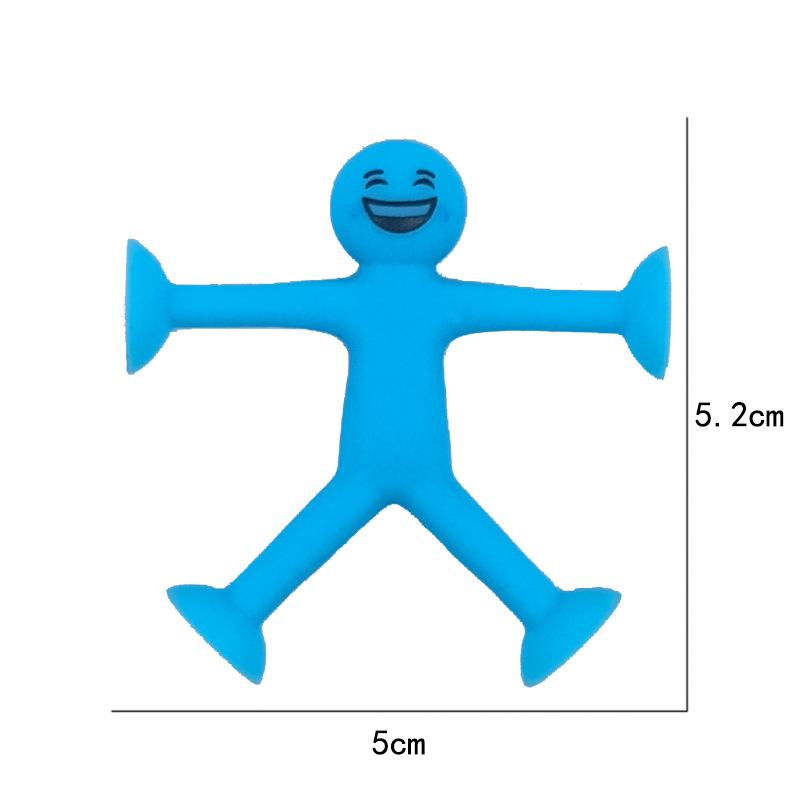 Kids Cartoon Sucker Unique Suction Cup Color Yellow Little Character Expression Creative Doll Little Yellow Person Decompression