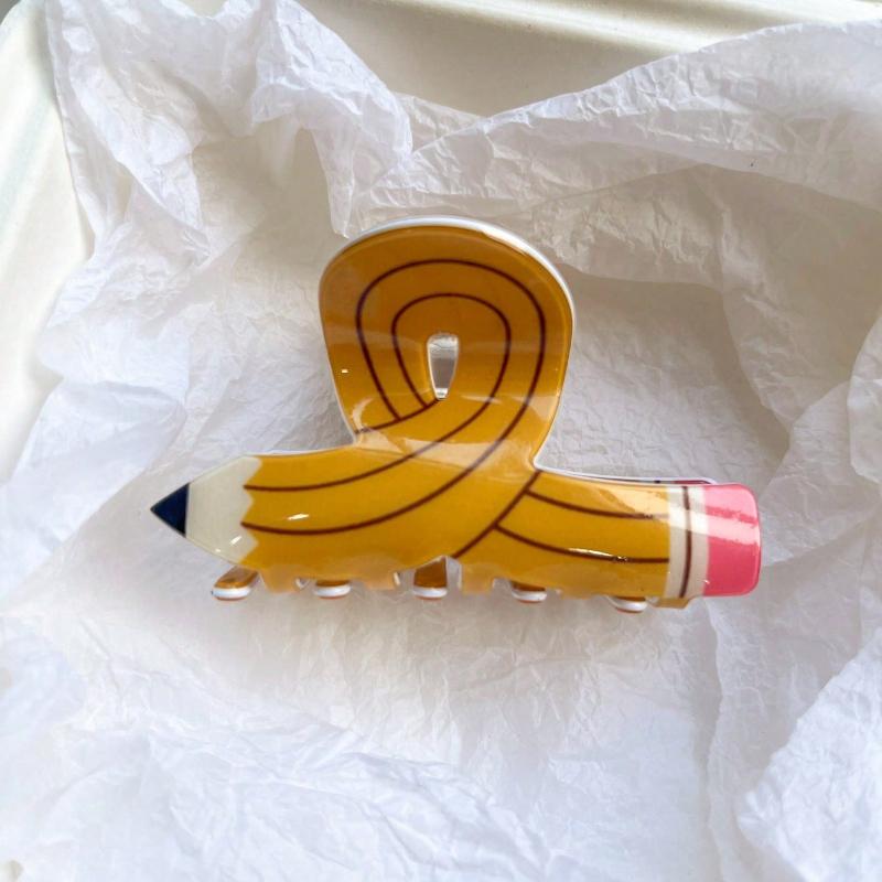 1 szt. Duży 9 cm/3,54 cala Spersonalizowany Ciekawy Klips do Włosów w Kształcie Ołówka, Modny Wszechstronny Wysokiej Klasy Elegancki Elegancki Dodatek do Włosów