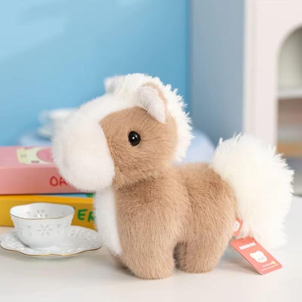 Standing Simulation Pony Plush Toy Simulation Horse Stuffed Toy Animal Horse Plush Doll  Kids Gift