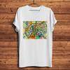 Abstrakte Kunst Tesla Turbine Freilaufläufer Energie Lustiges T-Shirt Unisex Weiß Lässig Kurzarm T-Shirt Unisex Streetwear T-Shirt atmungsaktiv