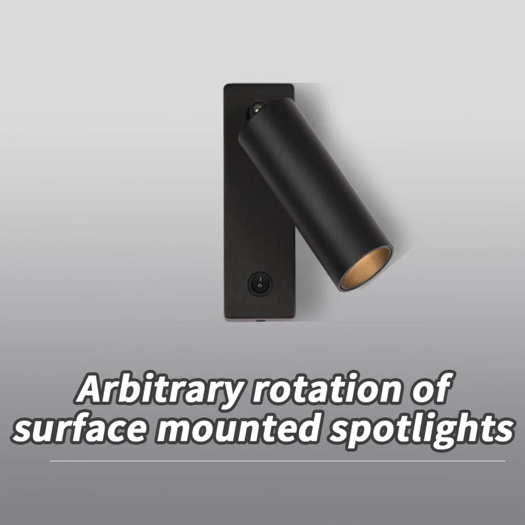 New 3W Led Wall Light Backlight Modern Style Folding 350 Degree Rotation Wall Lamp Hotel Bedroom Bedside Study Reading Sconce La