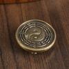 Brass turnaround handle piece Zodiac cow office desktop ornament Pure copper yin and yang gossip handle piece