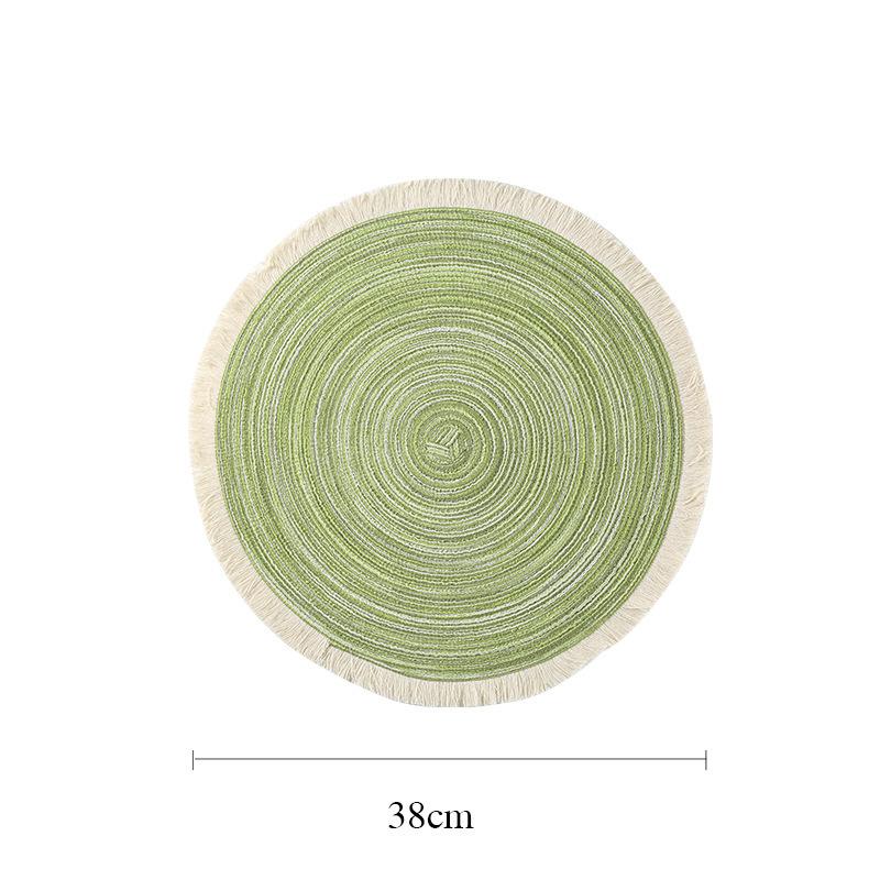 1pc Hot Selling Fringe Eco-friendly Household Non-Slip Heat-Resistant Morden Style Table Placemat Washable Mat For Dining Table