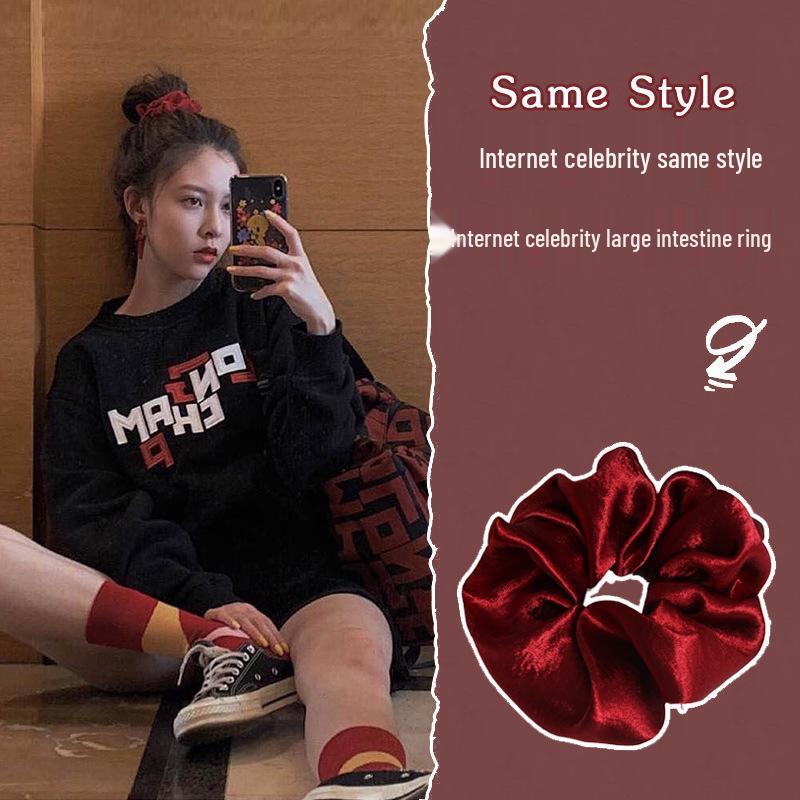 Korean JK College Style Hair Accessories Set: Cute Hair Ring, Headband, Rubber Band, and Large Intestine Hair Rope