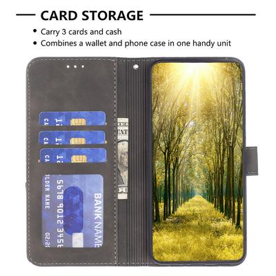BINFEN COLOR For Samsung Galaxy Xcover7 Phone Cases Wallet Stand Geometry Imprinted Leather Cover