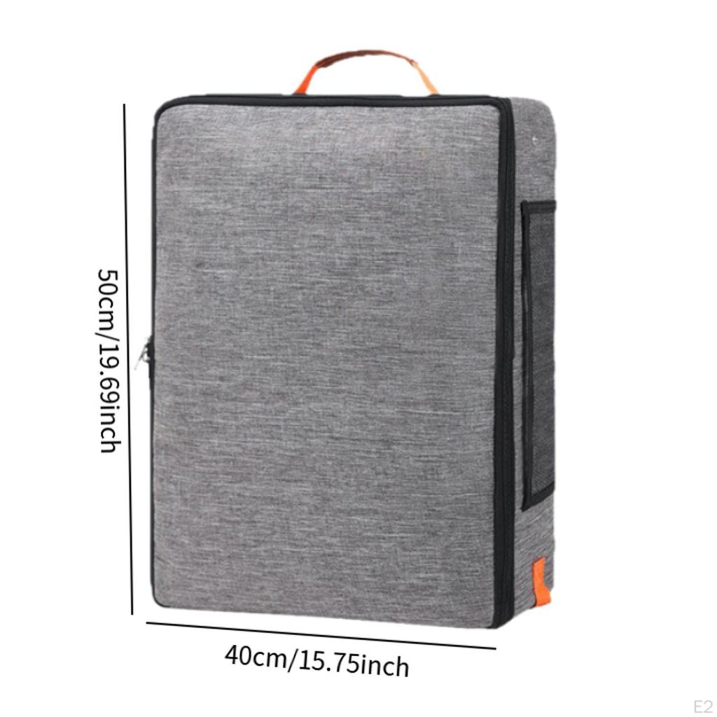 Cat Litter Box Travel Tray Folding Waterproof Easy to Carry Poop Scoop Bag with Handle