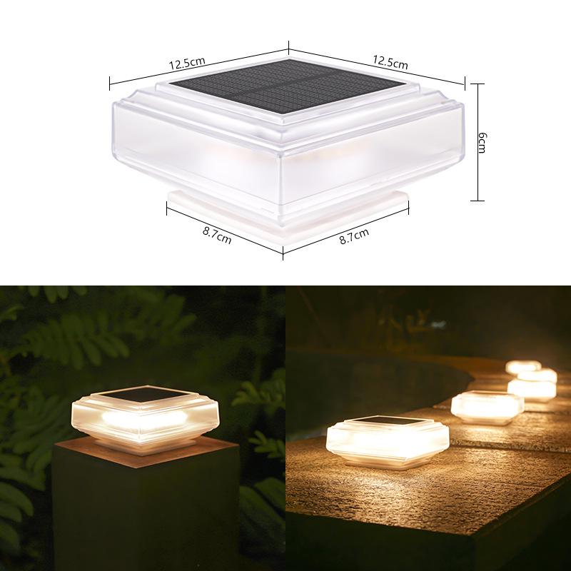 Waterproof LED Solar Fence & Courtyard Post Light