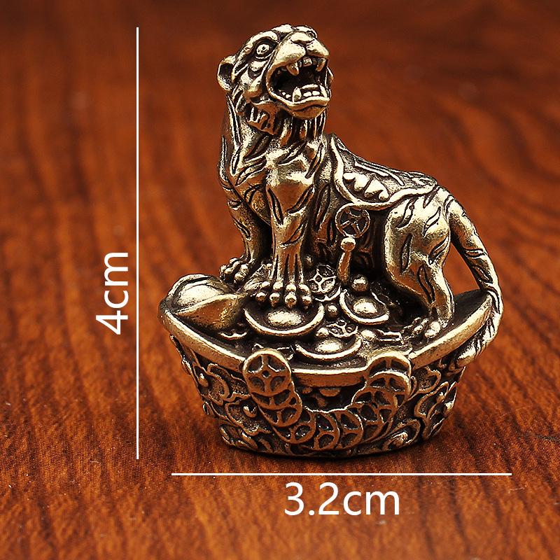 Brass Zodiac Incense Holder: Creative Copper Dragon, Tiger, Snake Design