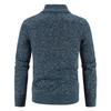 Cardigan de toamnă/iarnă pentru bărbați mărime plus, din catifea îngroșată, cu guler înalt - Palton cu croială slim.