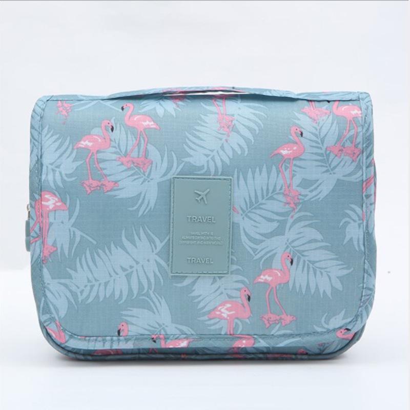Large Portable Oxford Cloth Foldable Toiletry Bag with Hook for Travel and Business