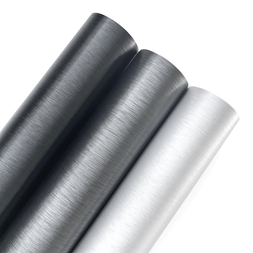 Vinyl Wrap Matt Brushed Aluminum Vinyl Wrap Film Waterproof PVC Foil Vehicle DIY Sticker Air Release Car Motorcycle Styling