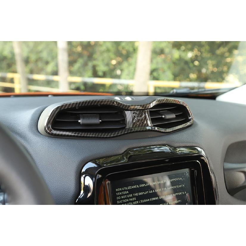Car Center Air Vent Trim Cover for Jeep Renegade 2016-2022 Conditioning AC Outlet Vent Stickers Interior Mouldings