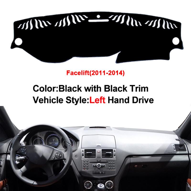 Car Dashboard Cover DashMat Carpet Cape For Mercedes-Benz C-Class W204 2008 - 2014 LHD RHD C-Klasse C180 C200 C220 C250 C300