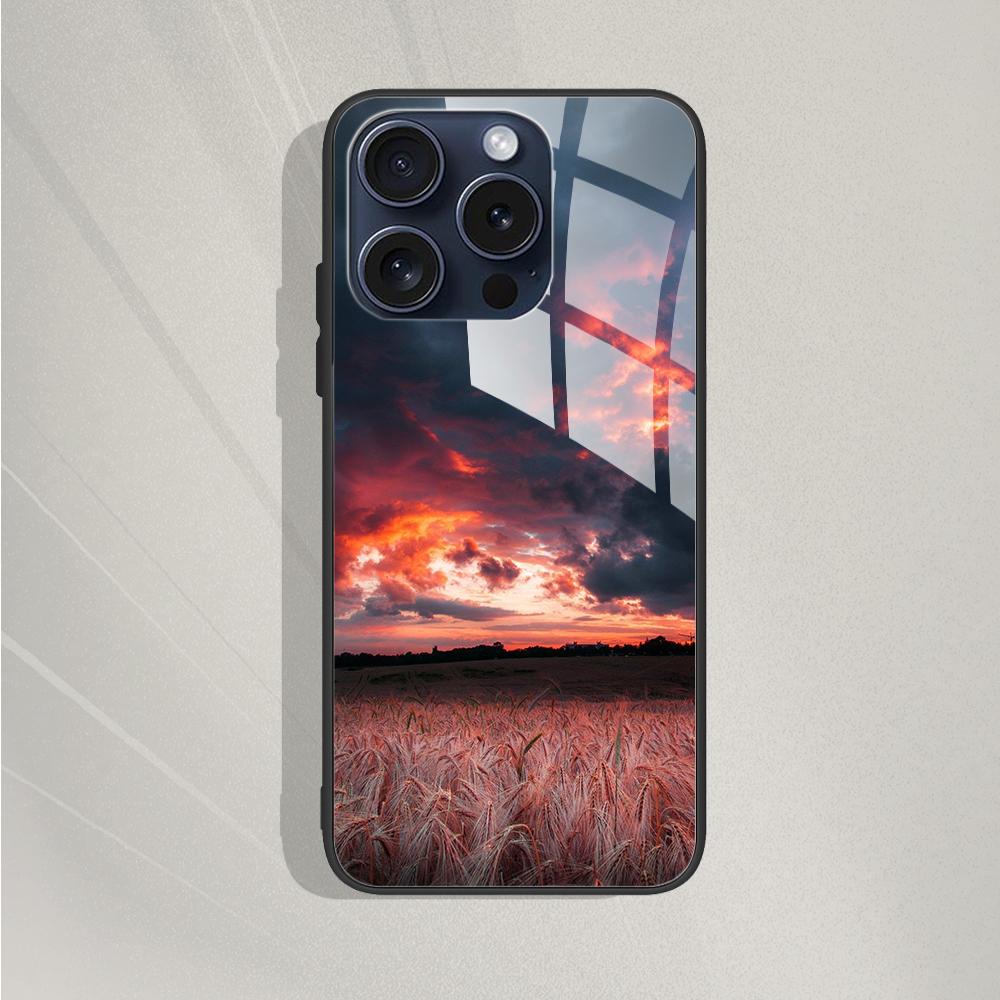Tempered Glass Case for iPhone 15 15Pro Max Plus Back Cover Hard Bumper Protective Fundas for iPhone 14 Pro 14 Plus 14Pro Max