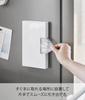 Yamazaki Magnetic Slim Plastic Bag Storage Holder S White W12.1×D3.6×H20.3cm Tower Storage Case Floating Storage Vertical and Horizontal Use 10509