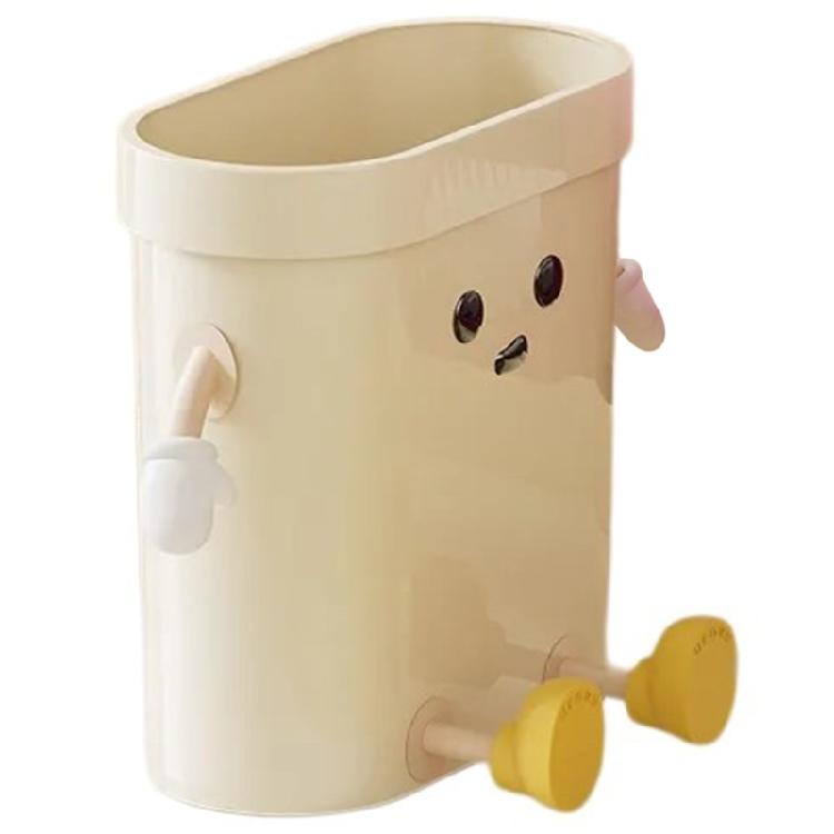 Functional Waste Bin Practical Office Waste Bin Pressure Rings Fixation Garbage Bin for Kitchen, Bathroom, Bedroom