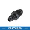 A ABSOPRO Female Flare Reducer Hose Fitting Adapter AN4 AN6 Fuel Line Connector Aluminum Black
