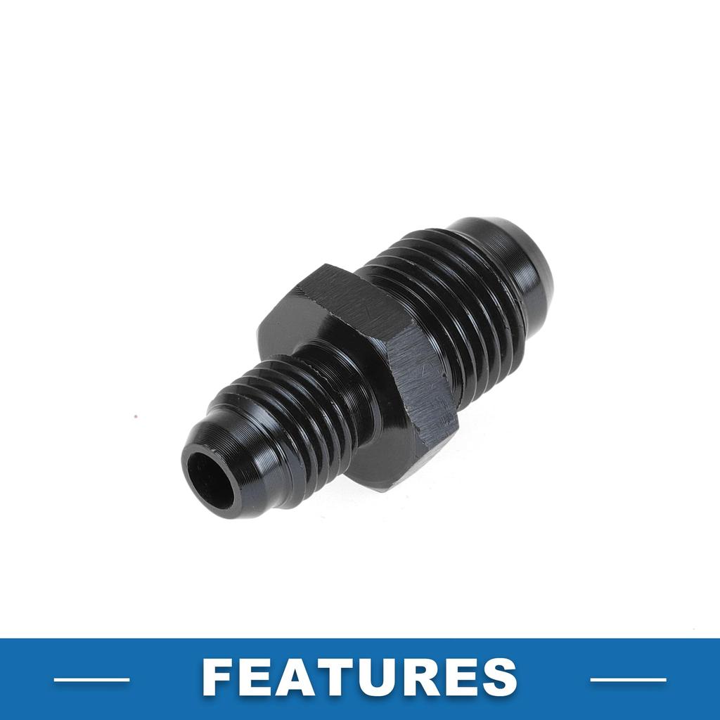A ABSOPRO Female Flare Reducer Hose Fitting Adapter AN4 AN6 Fuel Line Connector Aluminum Black