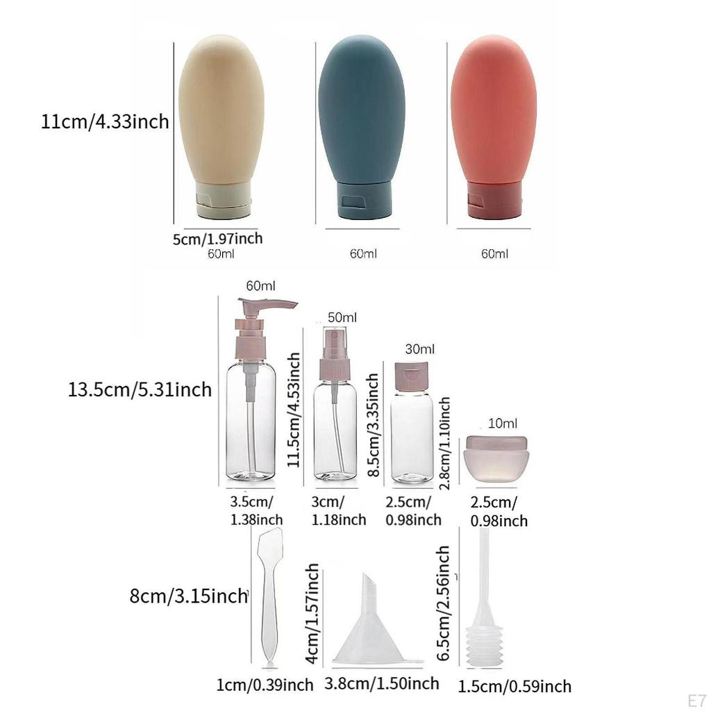 Travel Bottles for Toiletries Leakproof Sturdy with Clear Bag,Portable Essential Cream