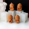3D Cartoon Buddha Candle Molds DIY Plaster Clay Candle Making Mould Maitreya Buddha Statu Crafts Decor