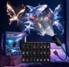 2027 Upgraded 5D plug and play hd Christmas projector - HD Smart Dynamic Night Light, 360° Rotating USB Powered Projector