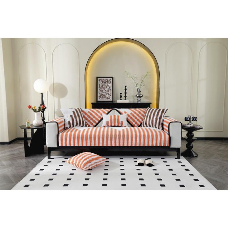 Chenille Sofa Cushion New Four-season Universal Dust-proof and Anti-slip Solid Color Modern Simple High-end Sofa Cushion