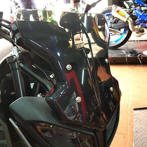 Schwarzer Windschild-Deflektor für Yamaha MT-09 2017-2019