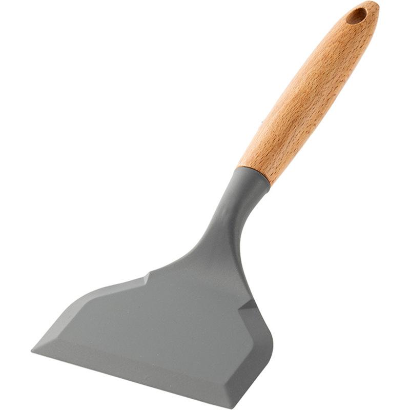Silicone Tamagoyaki Spatula With Wooden Handle One Size