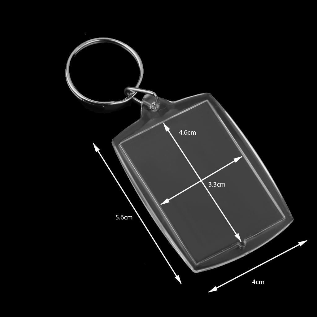 10 Acrylic Photo Holder Keyring Keychain