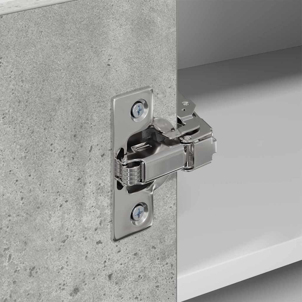 Wall Cabinet Concrete Grey and White 57 X 57 X 40 Cm Engineered Wood